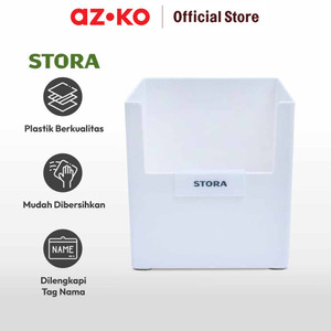 AZKO Stora 14X14X15 Cm Kotak Penyimpanan Serbaguna - Putih