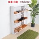 AZKO Stora Kabinet Sepatu 3 Tingkat - Cokelat Organizer Sandal Dan Sepatu Rak Lemari Alas Kaki Serbaguna Tempat Penyimpanan Sendal