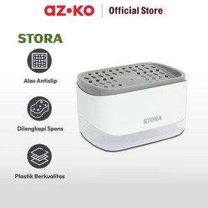 AZKO Stora Dispenser Sabun Cuci Piring Dengan Tempat Spons - Putih