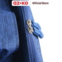 AZKO Passport Tas Organizer Sepatu Dengan Trolley Strap - Biru Navy