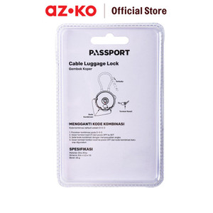 AZKO Passport Gembok Koper Tsa 3 Kombinasi Angka Round Tsa18107