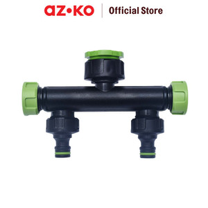 AZKO Yardsmith Konektor Selang Twin Splitter 3/4 Inci - Hijau