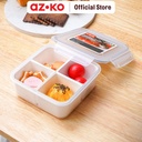 AZKO Kris 1.1 ltr Wadah Makanan 4 Sekat Square