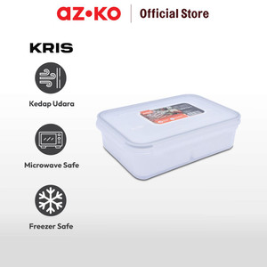 AZKO Kris 1.5 ltr Wadah Makanan 4 Sekat Rectangular