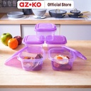 AZKO Kris 1 Ltr Set 5 Pcs Milly Wadah Makanan - Ungu Lavender