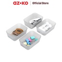 AZKO Stora 12.5x8.5x4.5 Cm Set 4 Pcs Organizer Laci - Abu-Abu