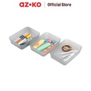 AZKO Stora 18x13x4.5 Cm Set 3 Pcs Organizer Laci - Abu-Abu