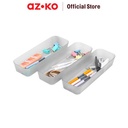 AZKO Stora 26x8.5x4.5 Cm Set 3 Pcs Organizer Laci - Abu-Abu