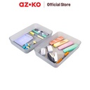 AZKO Stora 26x18x4.5 Cm Set 2 Pcs Organizer Laci - Abu-Abu