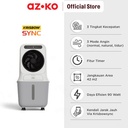 AZKO Krisbow Sync 25 ltr Smart Air Cooler - Putih/Abu-Abu Smart Ice Conditioner Pendingin Ruangan Penyejuk Udara Kipas Angin Evaporasi Cooling Fan