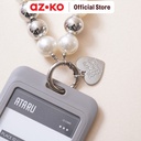 AZKO Ataru Holder Id Card Dengan Beads - Abu-Abu