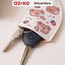 AZKO Ataru Gantungan Kunci Pu Print Pull Out - Krem