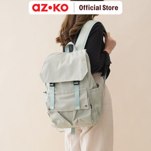 AZKO Ataru Tas Ransel Dengan Clip Nylon - Abu-Abu
