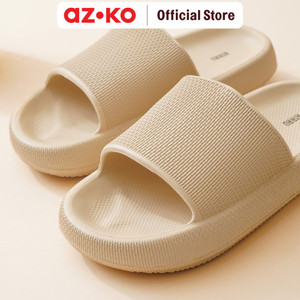 AZKO Ataru Ukuran 39-40 Sandal Thick Slides Rubber - Krem Beige