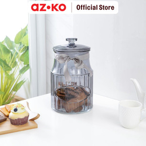 AZKO Kris 2.6 Ltr Stoples Kaca Dengan Tutup Pt1170 - Abu-Abu