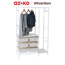 AZKO Stora Gantungan Pakaian Dengan 6 Tray Plastik