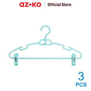 AZKO Stora 42x23 Cm Set 3 Pcs Hanger Plastik - Biru