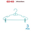 AZKO Stora 42x23 Cm Set 3 Pcs Hanger Plastik - Biru