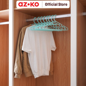 AZKO Stora 39x19 Cm Set 8 Pcs Hanger Plastik - Biru