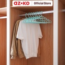 AZKO Stora 39x19 Cm Set 8 Pcs Hanger Plastik - Biru