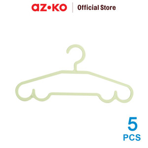 AZKO Stora 42x20.5 Cm Set 5 Pcs Hanger Plastik - Hijau