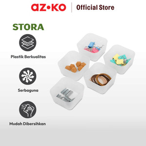 AZKO Stora 8.3x8.3x4.5 Cm Set 5 Pcs Organizer Laci
