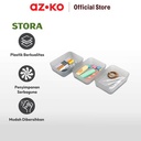 AZKO Stora 18x13x4.5 Cm Set 3 Pcs Organizer Laci - Abu-Abu