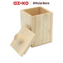 AZKO Pendopo 10x10x16.5 Cm Stoples Kayu Berbentuk Kotak