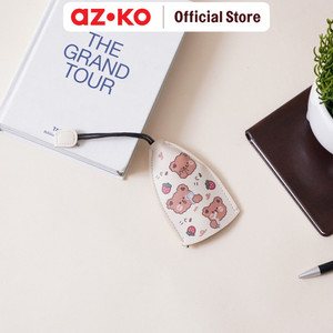 AZKO Ataru Gantungan Kunci Pu Print Pull Out - Krem
