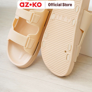AZKO Ataru Ukuran 41 Sandal Wanita Double Strap - Krem Beige