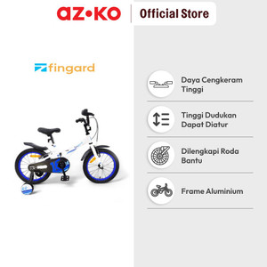 AZKO Fingard Jiffy Boy Sepeda Anak 16 Inci - Putih/Biru