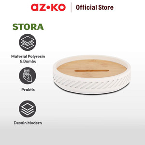 AZKO Stora Lucien Tempat Sabun Batang Polyresin - Putih