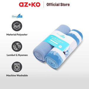 AZKO Sleeplite 120X150 cm Set 2 Pcs Selimut Polar Fleece - Biru