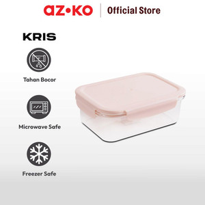AZKO Kris 900 ml Cotton Wadah Makanan Dengan Clip - Pink