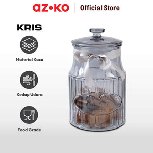 AZKO Kris 2.6 Ltr Stoples Kaca Dengan Tutup Pt1170 - Abu-Abu