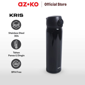 AZKO Kris 500 Ml Botol Vacuum Flask Shiny - Hitam