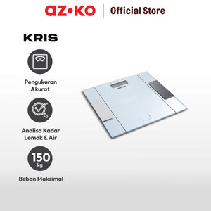 AZKO Kris Timbangan Badan Digital Body Fat & Hydration - Silver