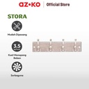 AZKO Stora 45x9x6.5 Cm Gantungan Pakaian Dinding 4 Pengait - Silver