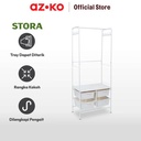 AZKO Stora Gantungan Pakaian Dengan 4 Tray Plastik