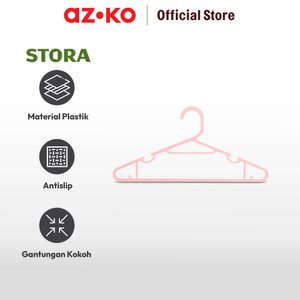 AZKO Stora 39x19 Cm Set 8 Pcs Hanger Plastik - Pink