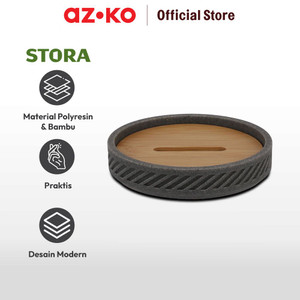 AZKO Stora Lucien Tempat Sabun Batang Polyresin - Abu-Abu