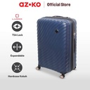 AZKO Luggo 28 Inci Estelle Koper 4 Roda - Biru Navy - Merah, 20 inci