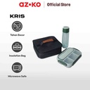 AZKO Kris Kotak Makan 3 Sekat Dengan Botol Minum & Tas - Hijau
