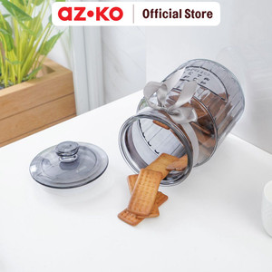 AZKO Kris 2.6 Ltr Stoples Kaca Dengan Tutup Pt1170 - Abu-Abu