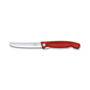 AZKO Victorinox 11 cm Swiss Classic Pisau Paring Gerigi Lipat - Merah