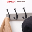 AZKO Stora 45x7x7 Cm Gantungan Pakaian Dinding 4 Kait - Abu-Abu