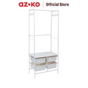 AZKO Stora Gantungan Pakaian Dengan 4 Tray Plastik