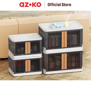 AZKO Stora 64X40X37 Cm Kotak Penyimpanan Lipat Front Opened