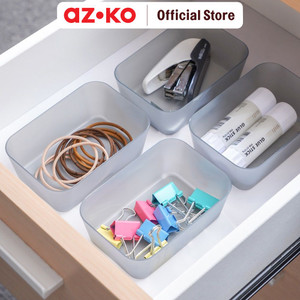 AZKO Stora 12.5x8.5x4.5 Cm Set 4 Pcs Organizer Laci - Abu-Abu