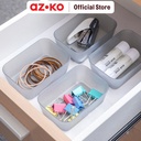 AZKO Stora 12.5x8.5x4.5 Cm Set 4 Pcs Organizer Laci - Abu-Abu
